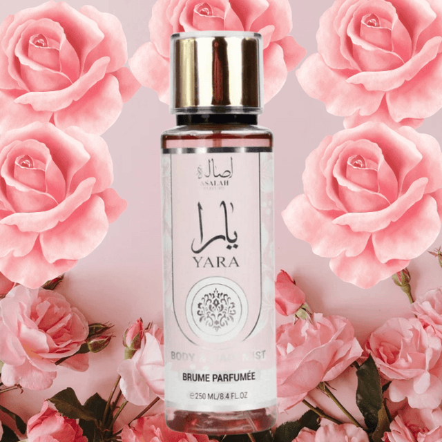 Brume parfumée Yara rose pour corps et cheveux 250 ml