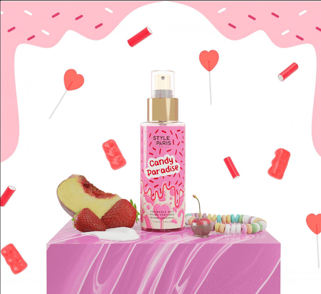 Brume parfumée de poche - Candy Paradise - Fraise &amp; oranger - 100 ml