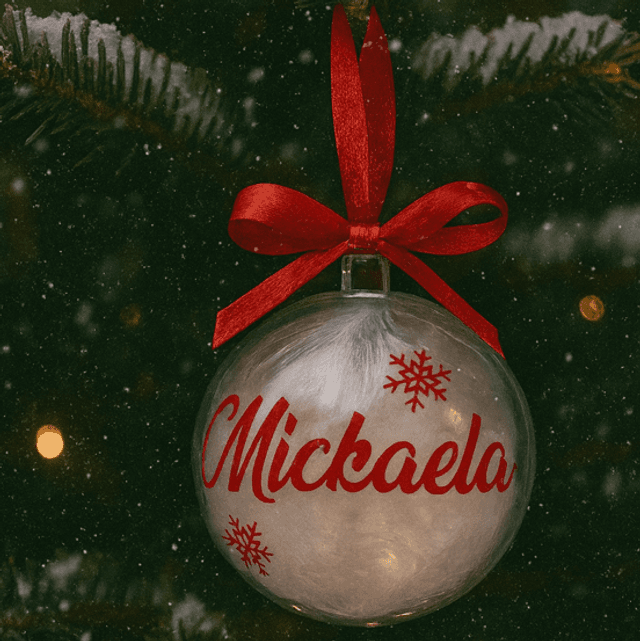 Boule de Noël personnalisée – 6 cm 🎄✨