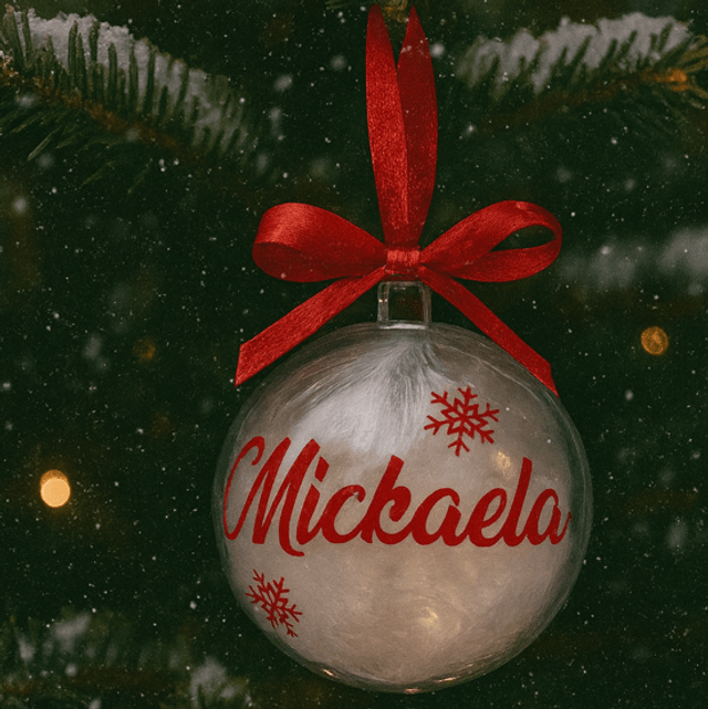 Boule de Noël personnalisée – 6 cm 🎄✨