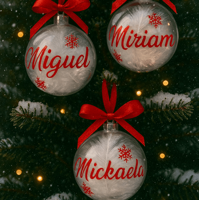 Boule de Noël personnalisée – 6 cm 🎄✨
